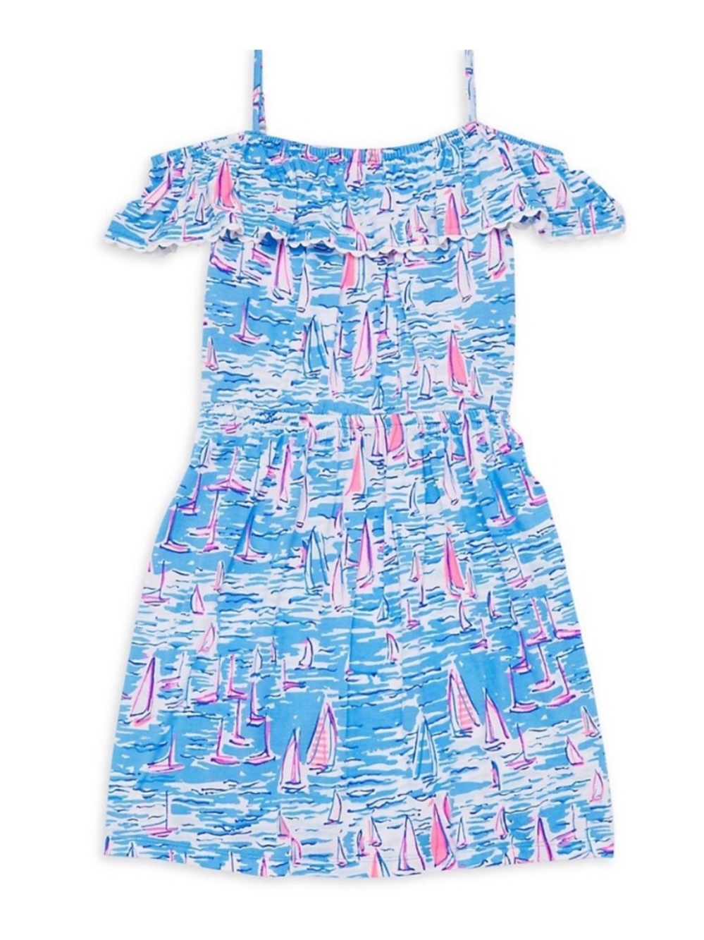 Lilly Pulitzer Girls Amaris Dress in Zanzibar Blue Boatylicious size 16